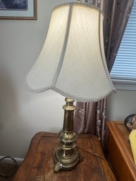 Brass Metal Vintage Lamp With Shade