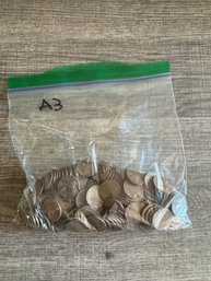 Lot Of Approximately 1 Pound Of Wheat Pennies / Coins (A3)