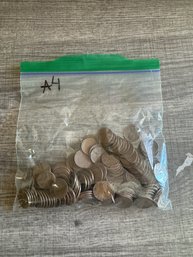 Lot Of Approximately 1 Pound Of Wheat Pennies / Coins (A4)