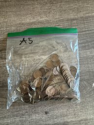 Lot Of Approximately 1 Pound Of Wheat Pennies / Coins (A5)
