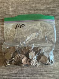 Lot Of Approximately 1 Pound Of Wheat Pennies / Coins (A10)