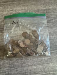 Lot Of Approximately 1 Pound Of Wheat Pennies / Coins (A11)