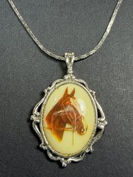 Vintage Costume Jewelry Horse Silhouette Pendant