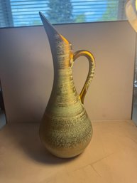 Vintage Stangl Pottery Ewer Antique Gold Pattern