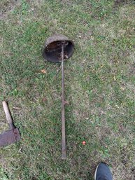 US Army Helmet And Stand For Yard Art