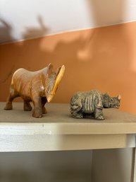 Carved Rhino African Artwork