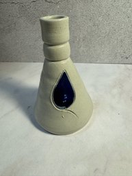 Vintage Williamsburg Pottery Salt Glaze Inkwell Bud Vase