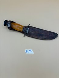 Vintage Kinfolks  MY65 Knife And Sheath