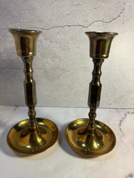Brass Candle Stick Holders Pair