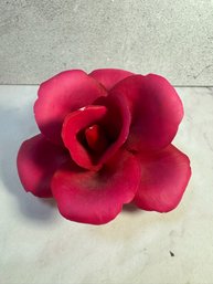 Napoleon Italy Capodimonte Single Red Rose Porcelain