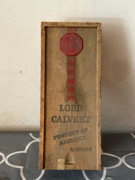 Vintage Lord Calvert Quart Wood Box