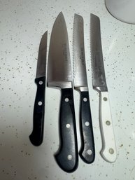 Wusthof Dreizack Soligen Germany Knife Lot 4 Knives