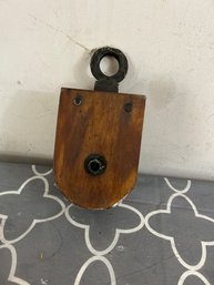 Antique Wooden Block Pulley