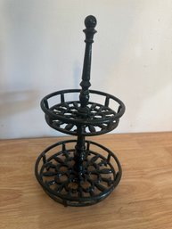 Wrought Iron Style Two Tier Fruit Platter