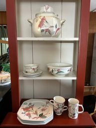 Mikasa Continental Silk Flowers Dishes Lot