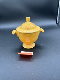 Vintage Fiesta Ware Handled And Covered Candy Dish