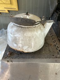 Vintage White Enamel Kettle