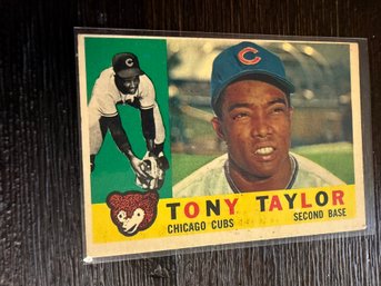 Vintage 1960 Topps Baseball Card Featuring Infielder Tony Taylor