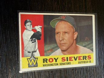 1960 Topps Roy Sievers Baseball Card