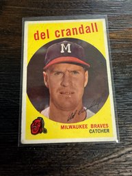 Vintage 1959 Topps #425 Del Crandall Baseball Card