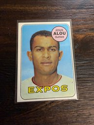 1969 Topps Baseball Card Featuring Outfielder Jess Alou