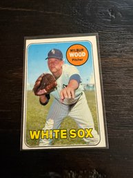1969 Topps Wilbur Wood #123 Chicago White Sox