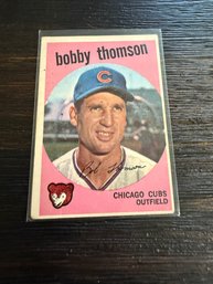 1959 Topps Baseball Card Featuring Bobby Thomson
