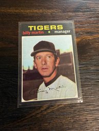 1971 Topps Billy Martin Baseball Card (#208)