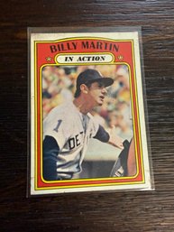 1972 Topps Billy Martin In Action #34 Baseball Trading Card