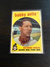1959 Topps Bobby Avila Baseball Card