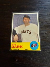 1963 Topps Alvin Dark Baseball Card #258