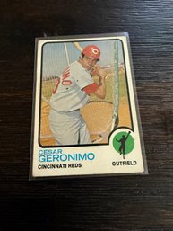 1973 Topps Cesar Geronimo Baseball Card (Card #156)