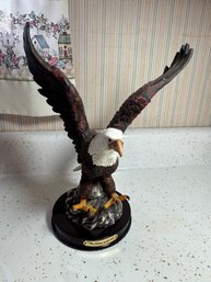 American Bald Eagle In Flight Statue Figurine The Natalia Collection