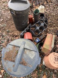 Large Lot Of Planters And Cans