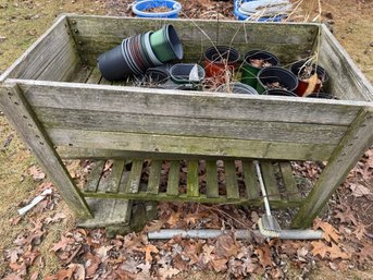 Wood Raised Flower Bed - See Description