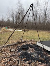 Metal Tripod For Fire Burn Pit