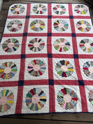 Stunning Antique Hand Sewn Quilt