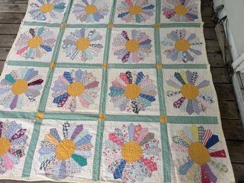 Marvelous Antique Hand Sewn Quilt