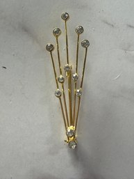 Vintage Rhinestone Spray Brooch Pin