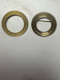 Vintage Circle Brooch Pin Lot