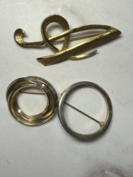 Vintage Signed Mamselle And Others Brooch Pin Lot