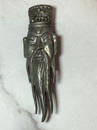 Vintage Asian Face Figural Brooch Pin
