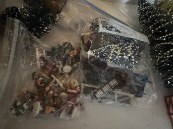 Christmas Village People And Trees Lot