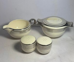 Taylor Smith Taylor USA Creamer Sugar And Salt And Pepper Set