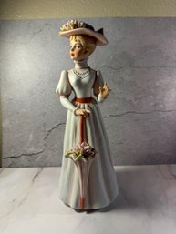 Vintage Enesco Elegant Lady Porcelain Figurine