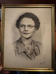 Olan Mills Vintage Portrait Photography Woman Picture Framed