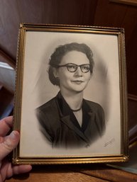 Olan Mills Photography Vintage Photo In Frame