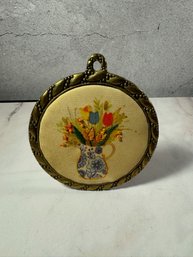 Vintage Creative Circles Mini Floral Embroidery Piece