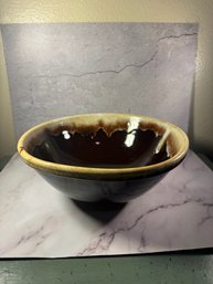 Vintage Pfaltzgraff Gourmet Brown Drip-glazed Stoneware Bowl