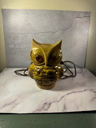 Vintage 1970s Ceramic Owl Night Light